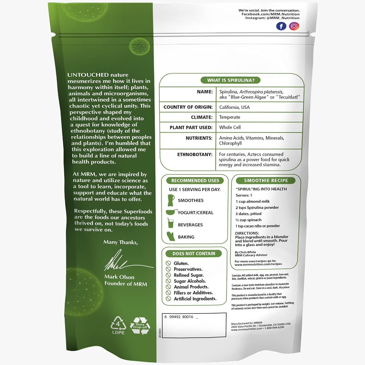 Spirulina powder